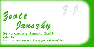 zsolt janszky business card